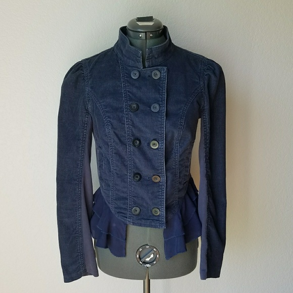 Free People Corduroy Ruffle Riding Jacket - 2 - Picture 2 of 8